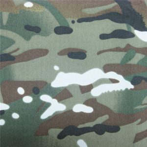 teflon 100% polyester tkaný nepremokavý vonkajšie vojenské kamufláž dažďovej bundy tkaniny