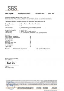 Tkaná látka v tmavo zelenej farbe pre bundy SGS certifikáty